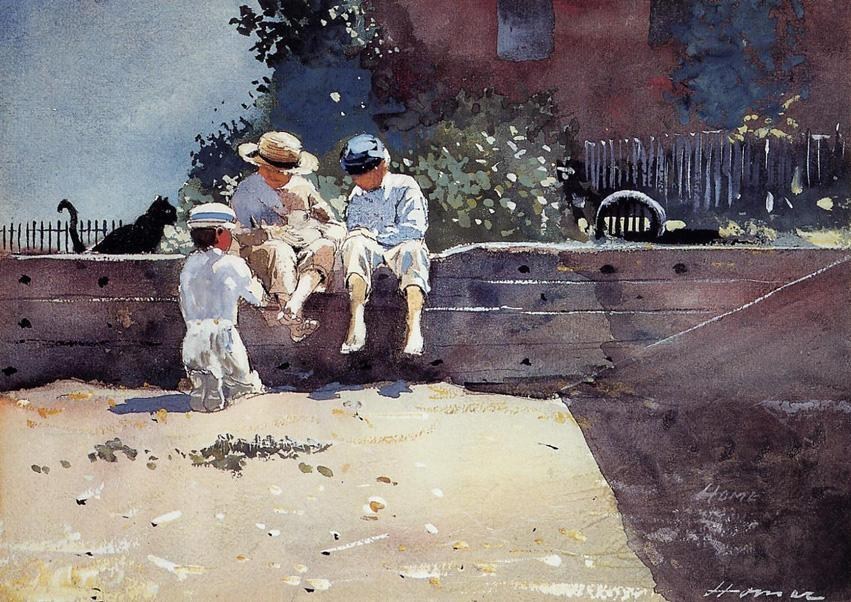 Winslow Homer Boys and Kitten